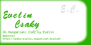 evelin csaky business card